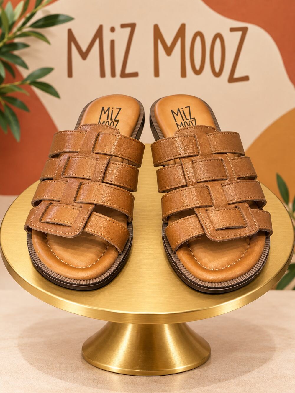 Miz Mooz Primm Brandy Leather Slide Sandals Women’s US 6.5-7 EU 37